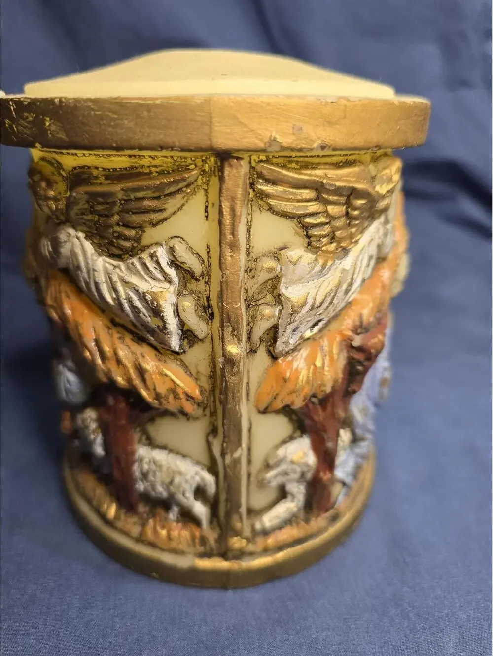 Vintage Handcrafted Lenox Nativity Scene Candle